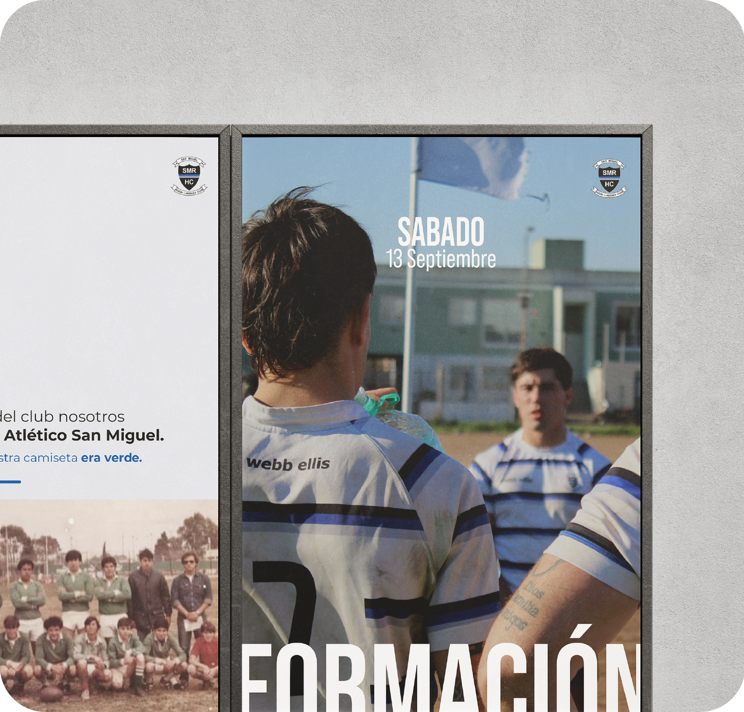 Merchandising deportivo - Atlético San Miguel formación y branding